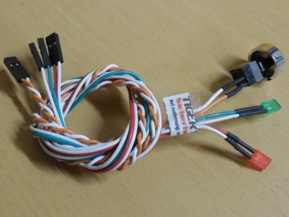 Retro PC Gehäuse Modding Power Schalter HDD LED Power LED Kabel ca. 50cm* pz1171