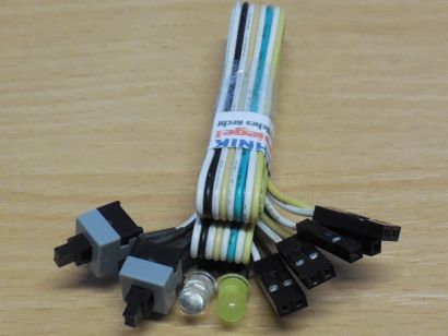 Retro PC Gehäuse Modding Power Schalter Reset Schalter HDD LED Power LED* pz1173