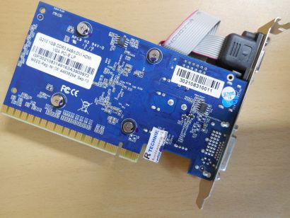 Captiva nVidia GeForce G210 1GB 64-Bit GDDR3 PCIe 2.0 passiv DVI-I HDMI VGA*g783