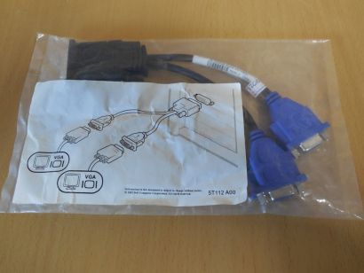 Dell 0G9438 1x DMS-59 zu Dual 2x VGA D-Sub Adapter Y Splitter Kabel NEU* pz1196