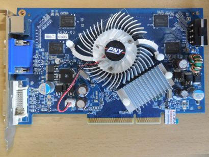 PNY nVidia GeForce 7600 GS 512MB 128Bit DDR2 DVI-I TV-Out VGA RETRO AGP 8X* g788