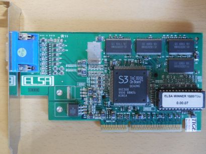 ELSA WINNER 1000/T3D-A8 S3 Trio 3D/2X 8MB SDRAM VGA Retro AGP Grafikkarte* g796