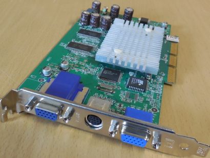 nVidia GeForce4 MX 440 64MB 128-Bit 2x VGA TV-Out RETRO AGP 8X Grafikkarte* g800