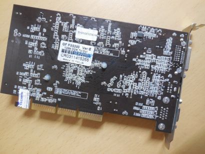 FX5200-DV128 nVidia GeForce FX5200 128MB 128Bit VGA S-Video DVI-I RETRO AGP*g803