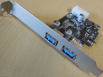LogiLink PC0054 PCIe x1 2.0 Karte 2-Port USB3.0 + 4-pol Molex intern NEC* sk84