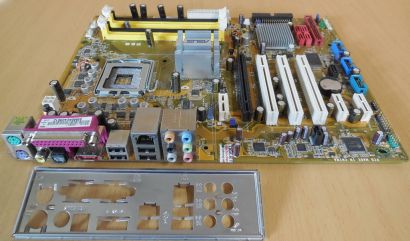 Asus P5B Rev 1.03G Mainboard +Blende Sockel 775 Intel P965 DDR2 SATA2 IDE* m1153