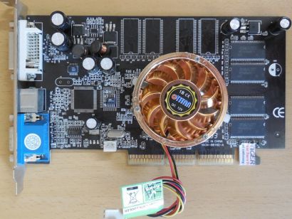 Xelo GF FX5200 nVidia GeForce FX 5200 128MB DDR VGA TV-Out DVI RETRO AGP* g817