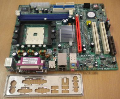 ECS Elitegroup GS7610 Ultra V:1.1c Mainboard + Blende Sockel 754 PCI-E 16X *m138