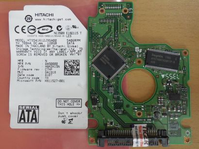 Hitachi Travelstar 5K160 HTS541612J9SA00 PCB Controller Elektronik Platine*FE307