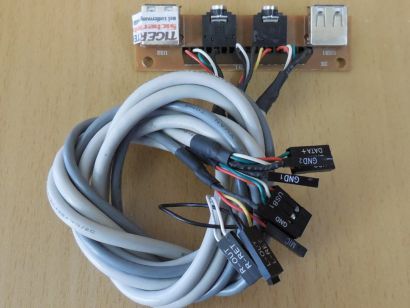 MS-Tech LC-310 SX-395 ZAO-100T Front IO Panel 2x USB 2.0 Audio Mikrofon* pz1222