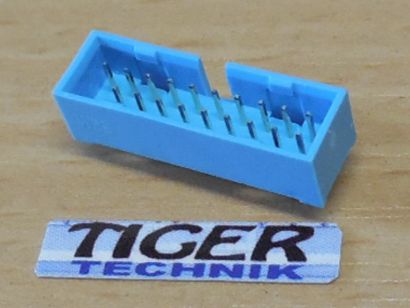 USB3.0 Mainboard Steckleiste Stecker USB header connector hellblau 19pin* mbz17