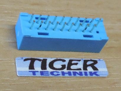 USB3.0 Mainboard Steckleiste Stecker USB header connector hellblau 19pin* mbz17
