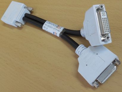CompuPack 6502A001-001-01-RS1 1x DMS-59 zu 2x DVI DVI-I Adapter Kabel NEU*pz1242
