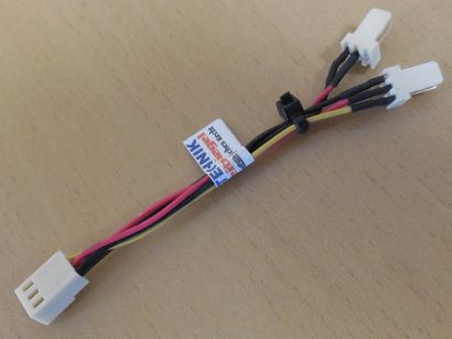 3-Pin Lüfter Y Kabel Adapter 1x Buchse auf 2x Stecker PC Gehäuselüfter* pz1261