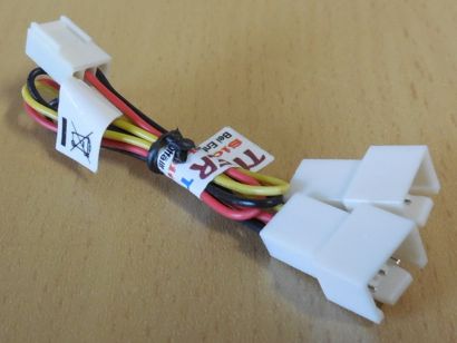 3-Pin Lüfter Y Kabel Adapter 1x Buchse auf 2x Stecker PC Gehäuselüfter* pz1262