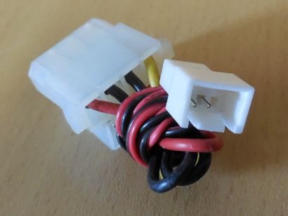 4-Pin Molex auf 3-Pin Lüfter Stromadapter Kabel mit Molex Durchschleifung*pz1263