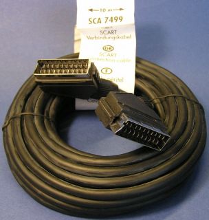 Schwaiger SCA 7499 21-pol SCART Verbindungskabel 10m für Video TV DVD *so117