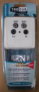 Teccus by Vivanco Twin SAT Antennendose SAT TV Radio *so133