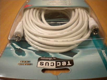 Teccus by Vivanco Receiveranschlusskabel SAT Kabel weiß 10m F-St. - F-St. So136