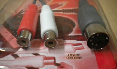 Teccus by Vivanco Audio Adapter 0,2m DIN St. (3+5) - 2x Cinch Kupplung * so150