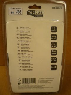 Teccus by Vivanco 1080p Full HDTV HDMI Kabel 3m V1.3 High Quality schwarz* So169