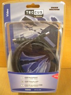 Teccus by Vivanco HDMI Kabel 2m High Quality 5Gbits Kabel schwarz* So172
