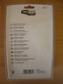 Teccus Scart Kabel 3m vollverschaltet Stecker Stecker Video TV DVD DVB-T* so101