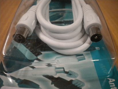 Teccus by Vivanco Absorber TV-Radio Antennenkabel Koax Weiß 3m* so214