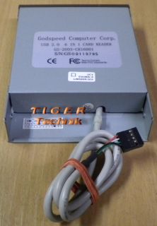 Godspeed Computer USB 2.0 GS-2003-CR16801 6in1 Kartenlesegerät schwarz* kl04