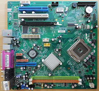 MSI MS-7318 Ver1.1 Medion MD 8818 8822 Mainboard +Blende Sockel 775 mBTX* m165