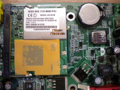 MSI MS-7012 Medion MD8080 Ver 1.0B Mainboard + Blende Mini PCI WLAN Karte* m174