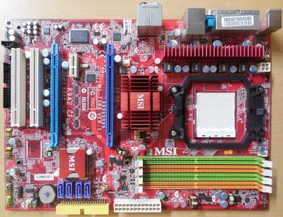 MSI K9A2 CF MS-7388 Ver 1.0 Mainboard +Blende AMD Sockel AM2+ DDR2 PCIe* m180