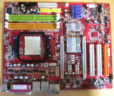 MSI K9N SLI MS-7250 Ver2.0 Mainboard +Blende Sockel AM2 DDR2 PCIe Dual LAN* m185