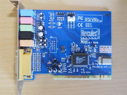 Hercules MUSE 5.1 DVD CMI8738 PCI 6CH LX 3D Audio Gamesurround MPB-00138* s21
