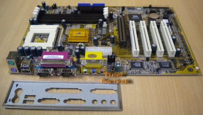ECS Elitegroup P6VAP-A+ Rev. 1.1 Mainboard AGP PCI 2x Seriell + Blende* m207
