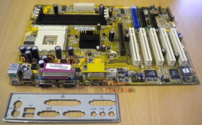 Asus A7S333 Rev. 1.04 Mainboard Sockel 462 AGP PCI 2x Seriell + Blende* m232