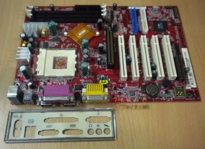 MSI K7T Turbo2 Mainboard Sockel 462 AGP PCI CNR 2x Seriell + Blende* m254