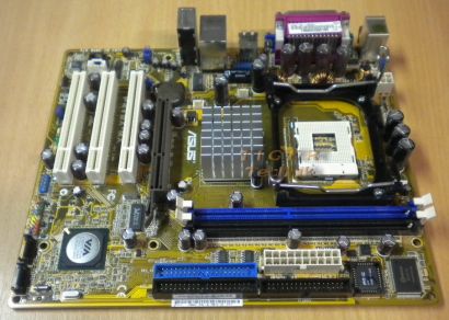 Asus P4V8X-MX Rev. 3.00G Mainboard Sockel 478 AGP PCI LAN VGA + Blende* m263