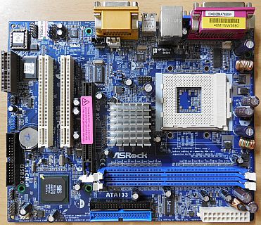 ASRock K7S41GX Rev 1.03 Mainboard +Blende Sockel A 462 VGA LAN Audio DDR1* m235