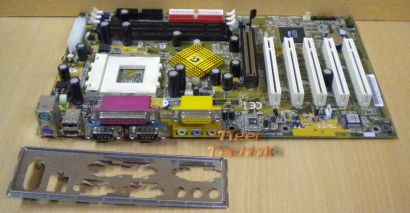 Gigabyte GA-7ZXE Rev. 1.1 Mainboard Sockel 462 AGP PCI 2x Seriell + Blende* m269