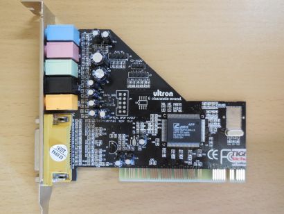 ULTRON CMI8738 PCI 6ch LX HRTF Xear 3D Audio 6-Kanal Surround 5.1 Soundkarte*s45