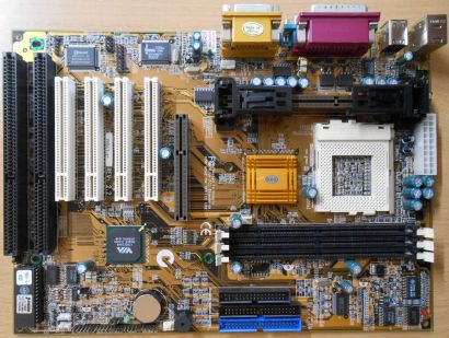 ECS Elitegroup P6BAT-A+ Rev 2.2 Mainboard +Blende Sockel 370 o. Slot 1 ISA* m314 ECS Elitegroup P6BAT-A+ Rev 2.2 Mainboard +Blende Sockel 370 o. Slot 1 ISA* m314
