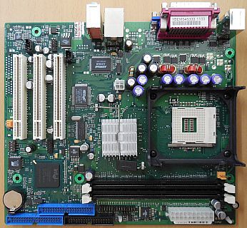 FSC Fujitsu Siemens D1451-A14 GS 2 Mainboard +Blende Sockel 478 VGA LAN PCI*m322