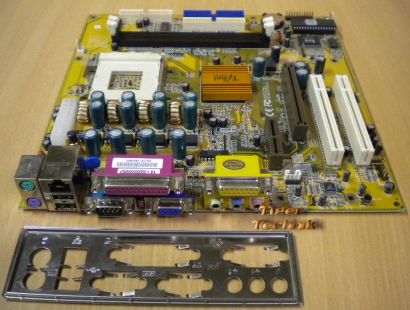 PC Chips E206922 PS-1 Mainboard So. 462 AMR AGP PCI VGA USB + Blende* m329