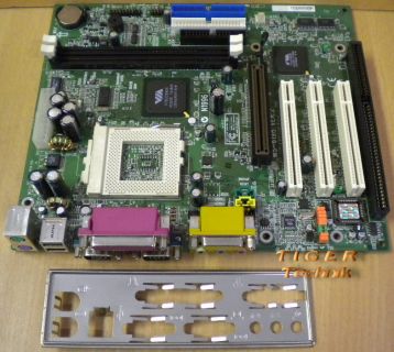 MSI MS-6198 Ver. 2 Mainboard Sockel 370 AGP PCI ISA 2x Seriell + Blende* m335