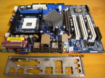 ASRock P4VM8 Rev1.01 Mainboard +Blende Sockel 478 AGP 8X SATA VGA LAN Audio*m340