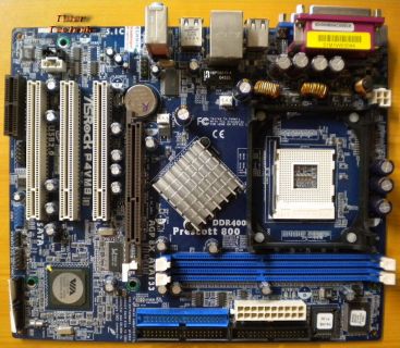 ASRock P4VM8 Rev1.01 Mainboard +Blende Sockel 478 AGP 8X SATA VGA LAN Audio*m340