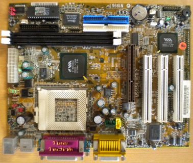 MSI MS-6154 Ver 2 Mainboard +Blende Sockel 370 AGP PCI 2xSeriell USB SD-RAM*m362
