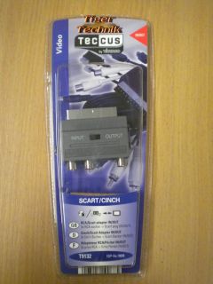 Teccus by Vivanco Scart Adapter 3x Cinch Buchse auf Scart In Out schaltbar*so184