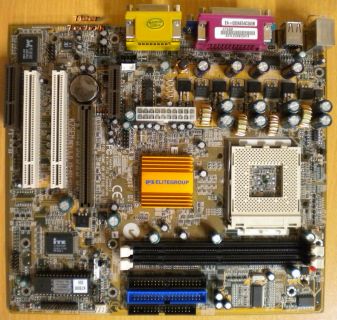 ECS Elitegroup K7SEM Rev1.0 Mainboard+Blende Sockel A 462 AGP PCI VGA Audio*m365